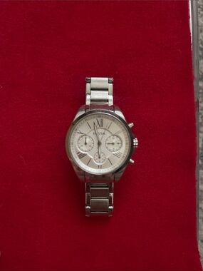 Fossil Woman Silver-Tone Stainless Steel Chronograph Watch